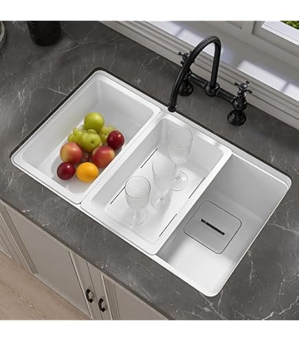 Granite Composite Kitchen Sink with Workstation 27 x19 Single Bowl