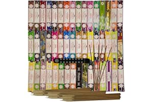 TRUMIRI Satya Incense Sticks Variety Pack of 12 Randomly Selected Fragrances and Incense Stick Holder Bundle Total 180 Sticks