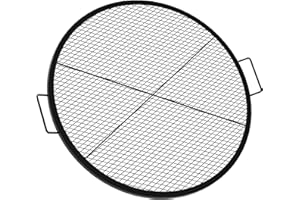 onlyfire X-Marks Fire Pit Grill Grate for Camping Cooking, Round BBQ Grate Campfire Cooking Equipment, 30 inch