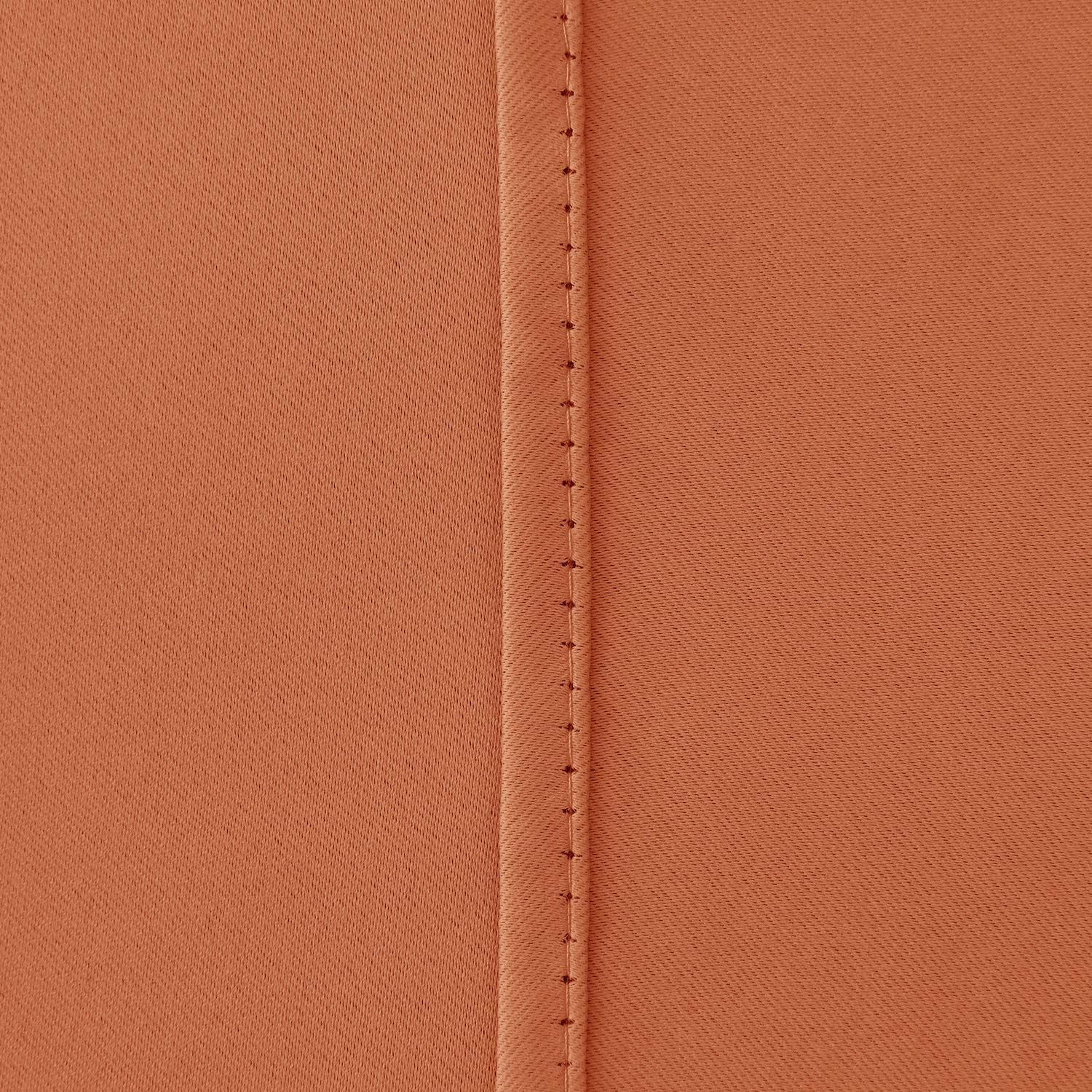The House Of Emily Blackout Room Darkening Eyelet Bedroom Curtains, Thermal Insulating Window Curtains, Burnt Orange - Image 5