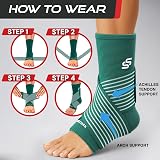 SS SLEEVE STARS Sleeve Stars Ankle Brace with Removable Strap Turquoise 10-12" view 7