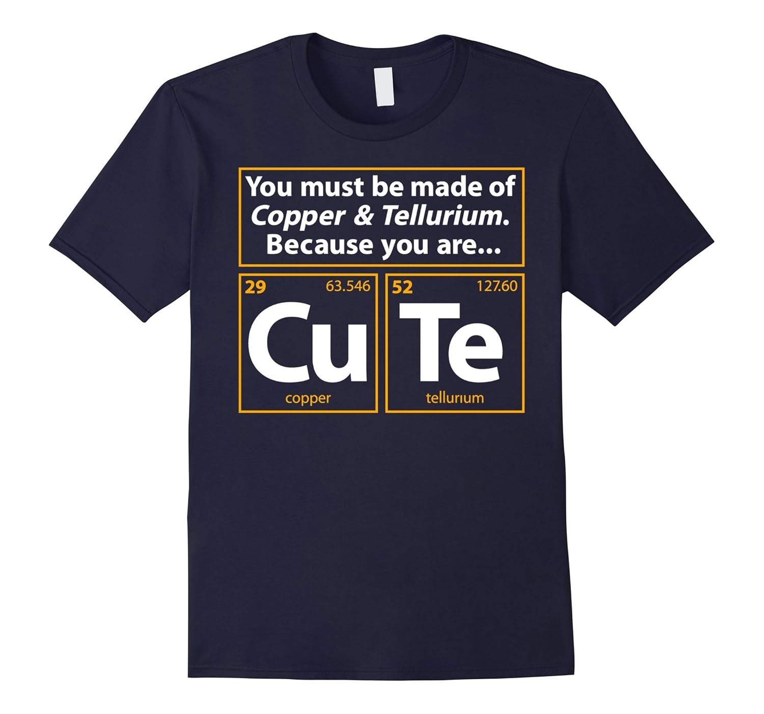 Periodic Table Pick Up Line You Are Cute Graphic T-Shirt-ANZ