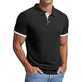 Sailwind Men's Waffle Knit Short Sleeve Casual Polo Shirts
