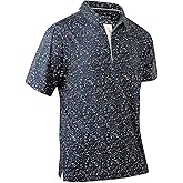 Mens Golf Shirts Quick Dry Moisture Wicking Casual Short Sleeve Performance Athletic Print Collared Stylish Men Polo Shirt