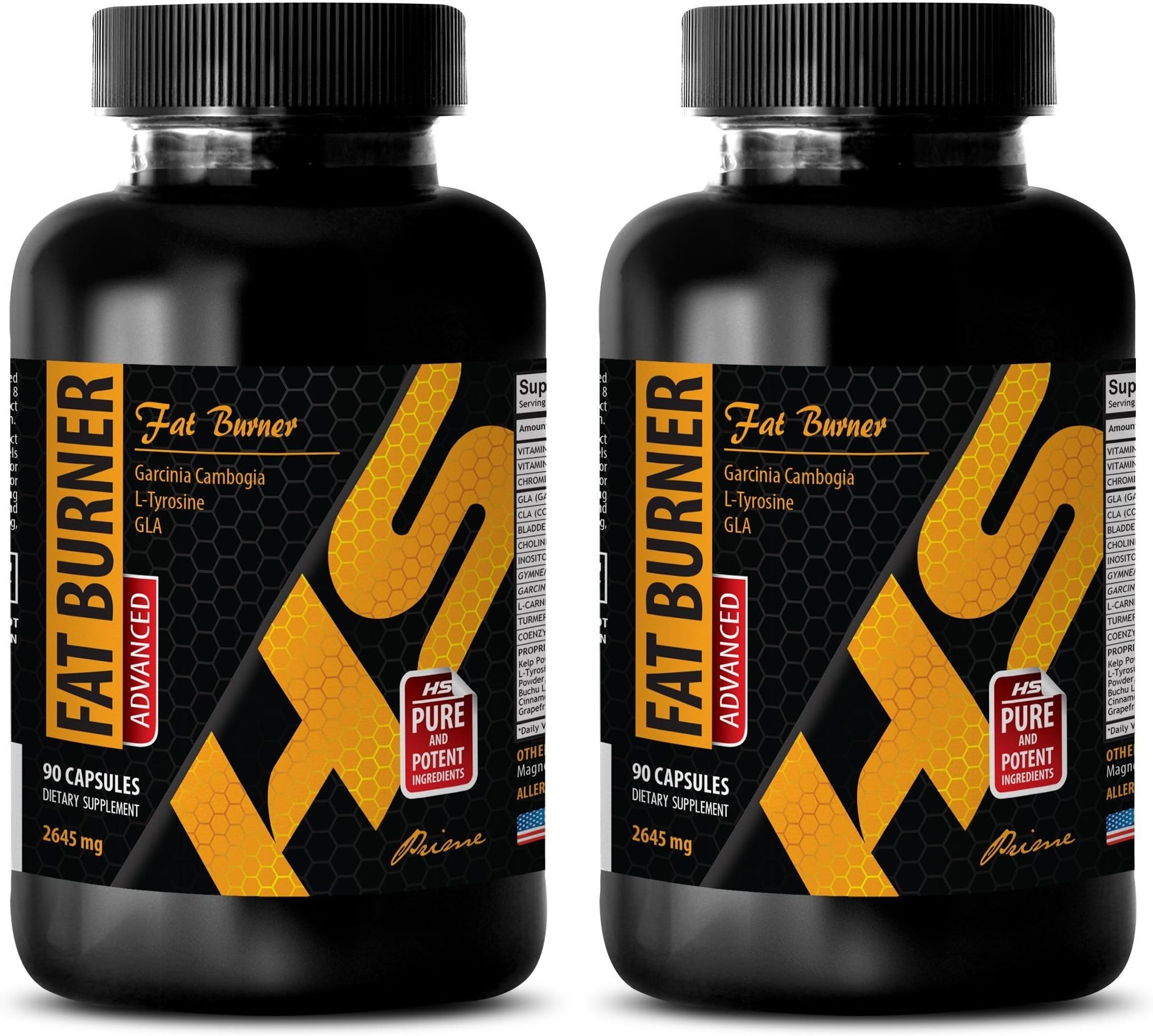 Immune System Booster for Women - Advanced Fat Burner 2645MG - Weight Management - 2 Bottles (180 Capsules)