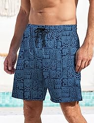 Men's Swim Trunks Hawaiian Bathing Mesh Lining Suit