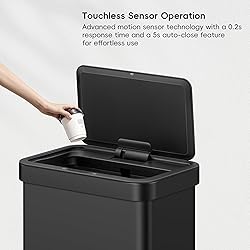 EKO Nova Sensor Trash Can, 21 Gallon/80 Liter
