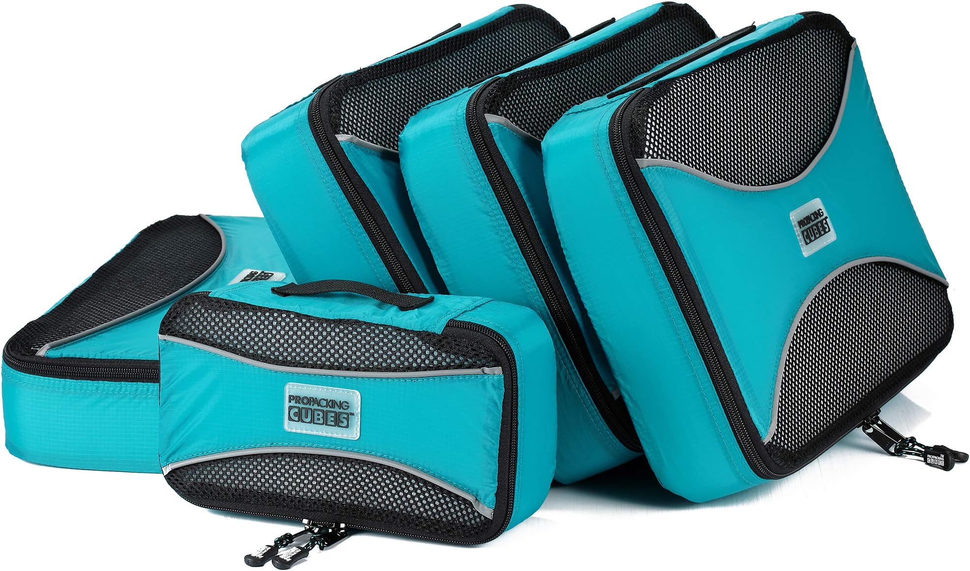 PRO Packing Cubes | 5 Piece Travel Bags Organizer for Luggage | Multi-size Ultralight Travel Cubes | Deluxe Suitcase Organizer Bags Set | Makes Packing Easy