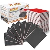27 PCS 3x4 Inch Sanding Sponge, 120-3000 Grit Sandpaper Blocks Assortment | Reusable Silicon Carbide Sand Paper,Hook and Loop Back with Hand Sander, Dry Wet for Wood, Metal, Car, Craft, Furniture