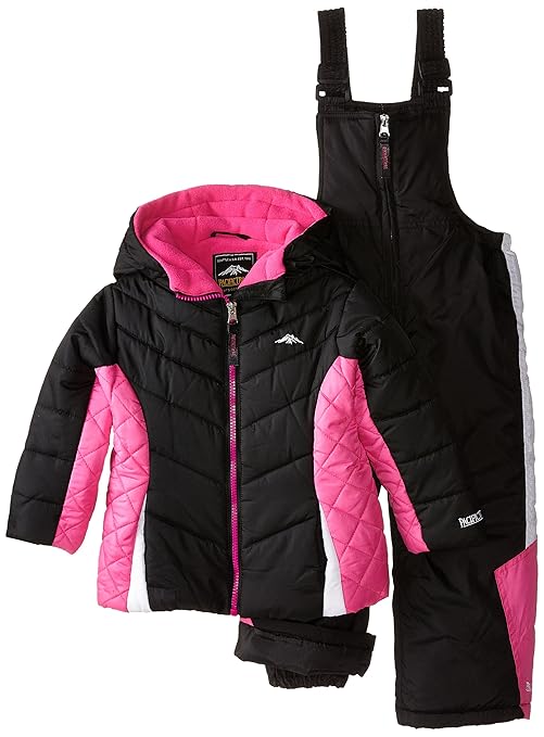 Pacific Trail Little Girls' Athletic Panel Snowsuit, Black, 4T Amazon