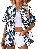 Zeagoo Ladies' Floral Tropical Print Tshirt Soft