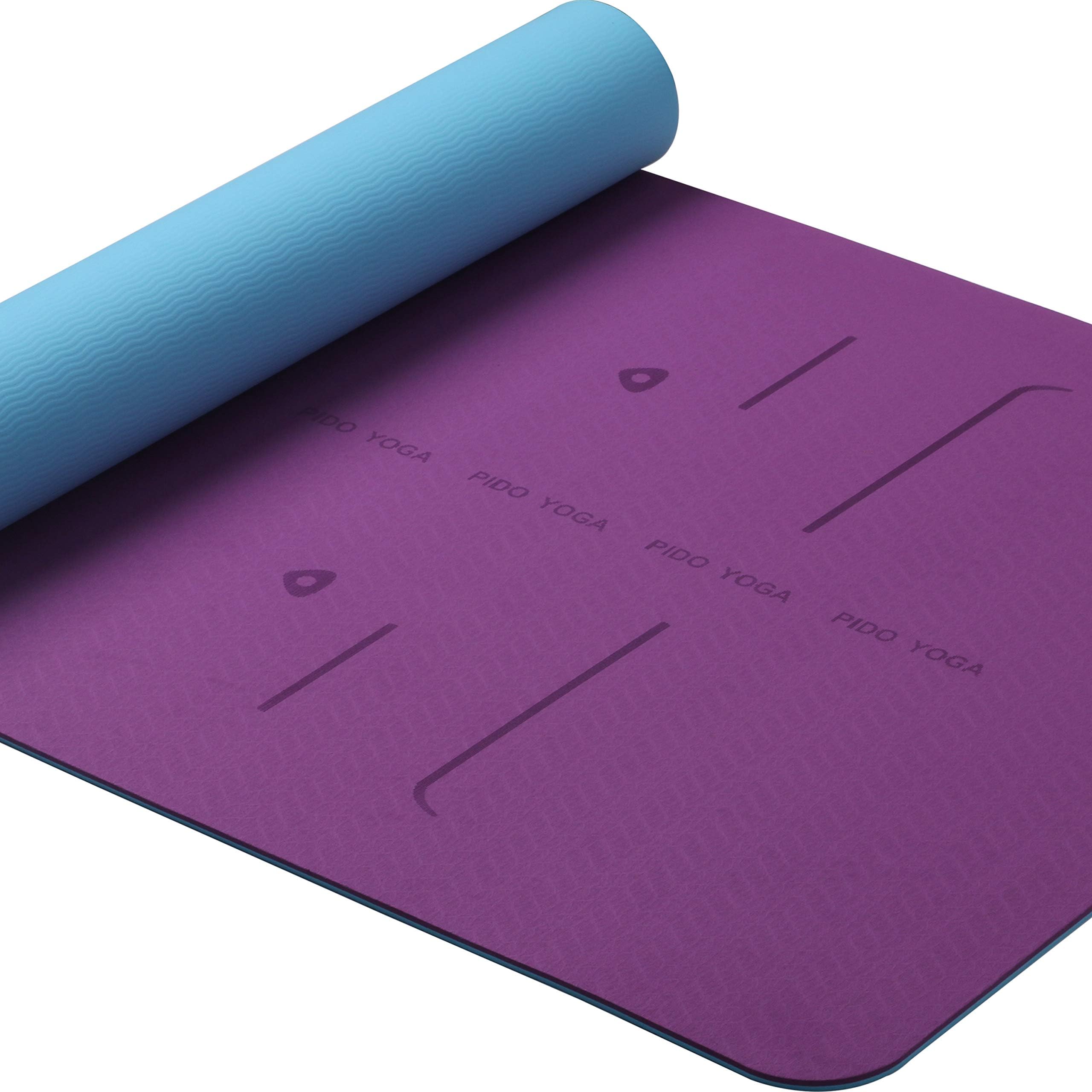 PIDO Yoga Mat, Light Weight Travel Yoga mat,Eco-Friendly Fitness Mat Non Slip with Yoga Carrier Strap & bag,Pilates and Gymnastics Stretching Mat Perfect For Men and Women,183 x 61 x 0.6CM