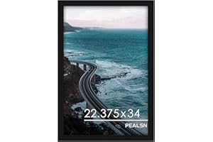 PEALSN 22.375 x 34 Poster Frame Black, Picture Frame for Wall Mounting Display Horizontally or Vertically Hanging, 1 Pack