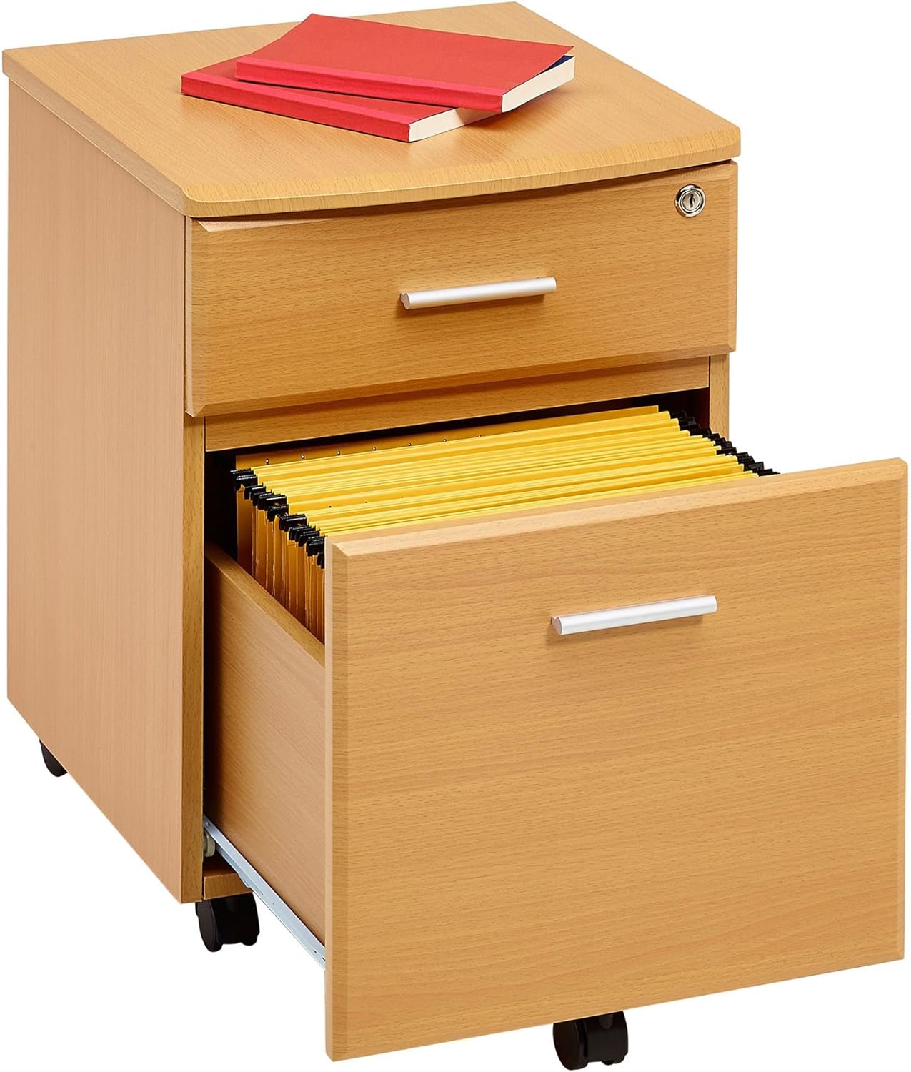 Two Drawer Lockable A4 Suspension Filing Pedestal Cupboard