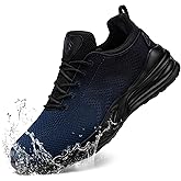LARNMERN Men Non Slip Work Sneakers Water Resistant Food Service Zapatos Trabajo Antideslizantes Walking Shoes Waterproof Shoes Slip-on
