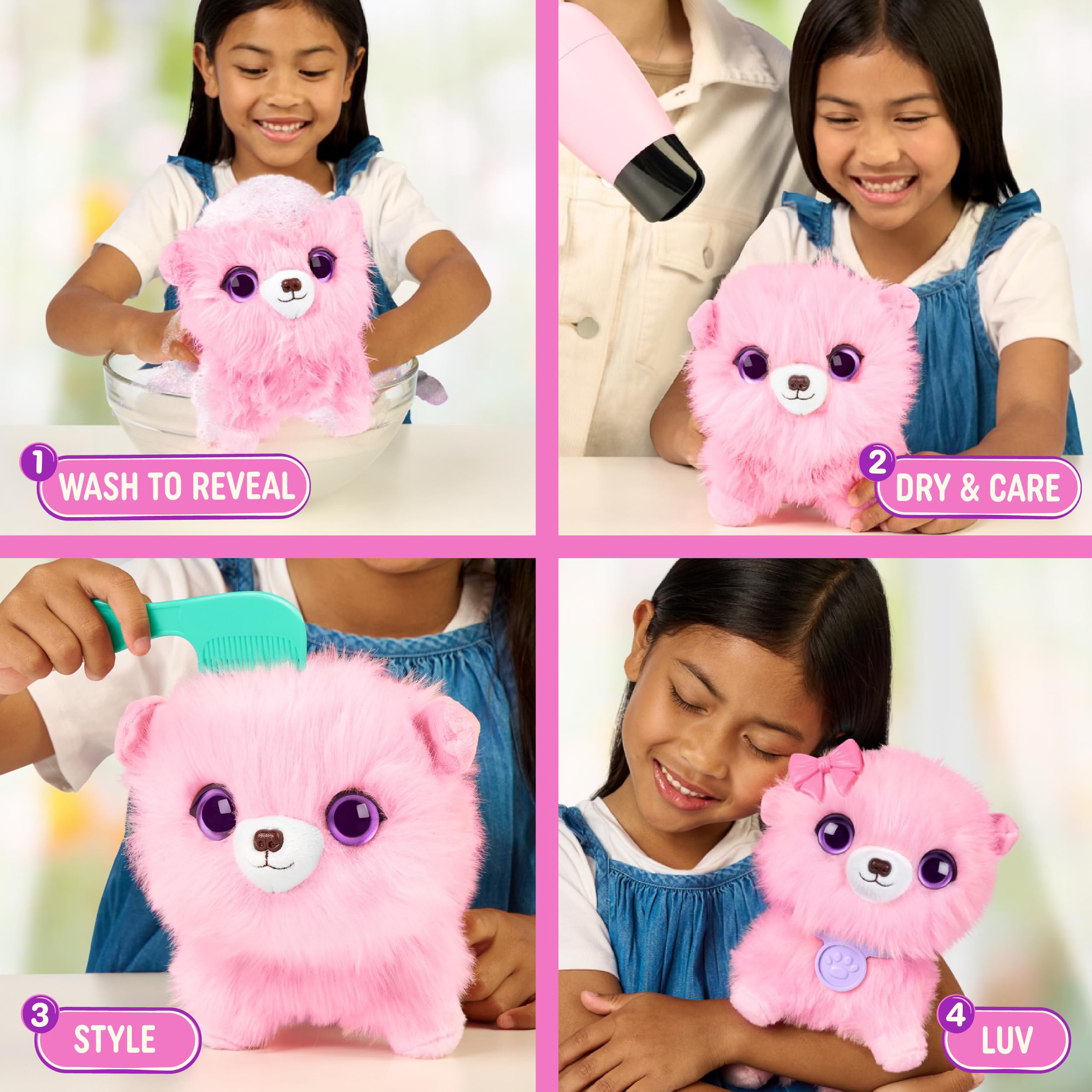 SCRUFFALUVS Pet Scruffs Pink - Mystery Plush Toy, 7.5