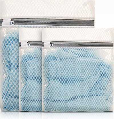 GOFRIEND Delicates Wash Bags 3 Set Mesh Laundry Bags Beige