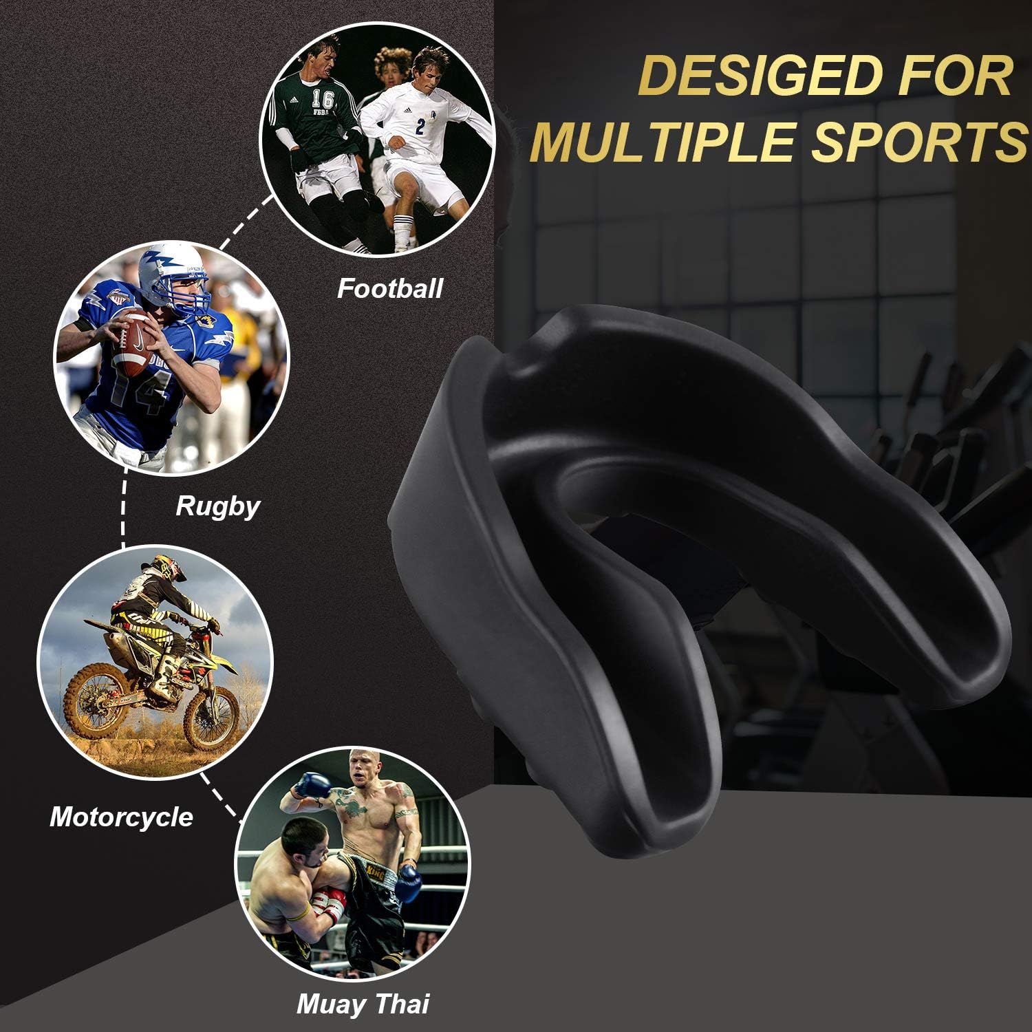 6 Packs Sports Mouth Guard for Kids, Athletic Mouthguard Assorted Colors for Boxing Football Hockey Karate Rugby Basketball : Sports & Outdoors