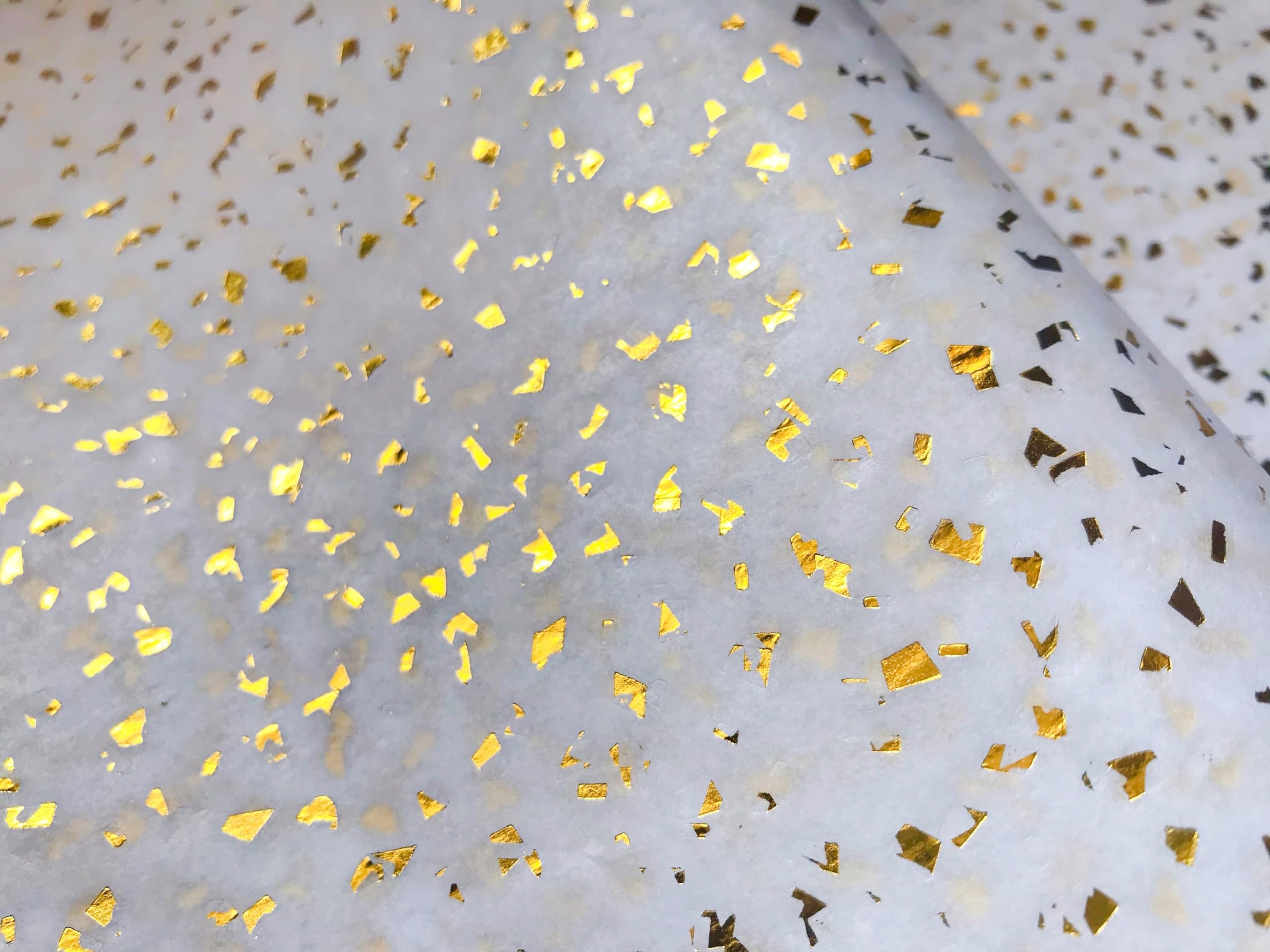 InsideMyNest White Gold Foil Glitter Reflections Tissue Paper Sheets Premium Quality 75x50cm (50)