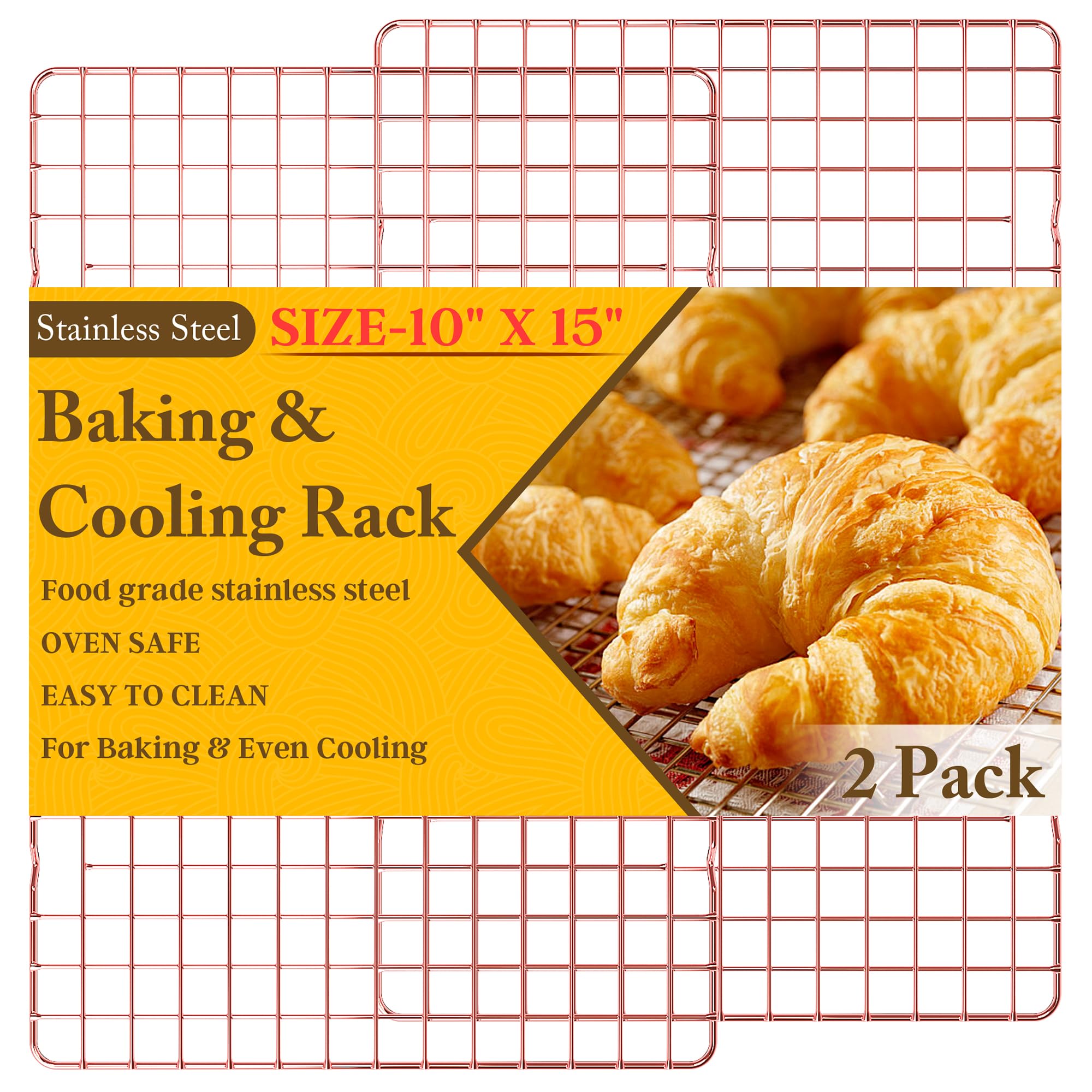 2-Pack Cooling Racks for Cooking and Baking - 10" x