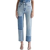 AG Womens Brinley Mid Rise Straight