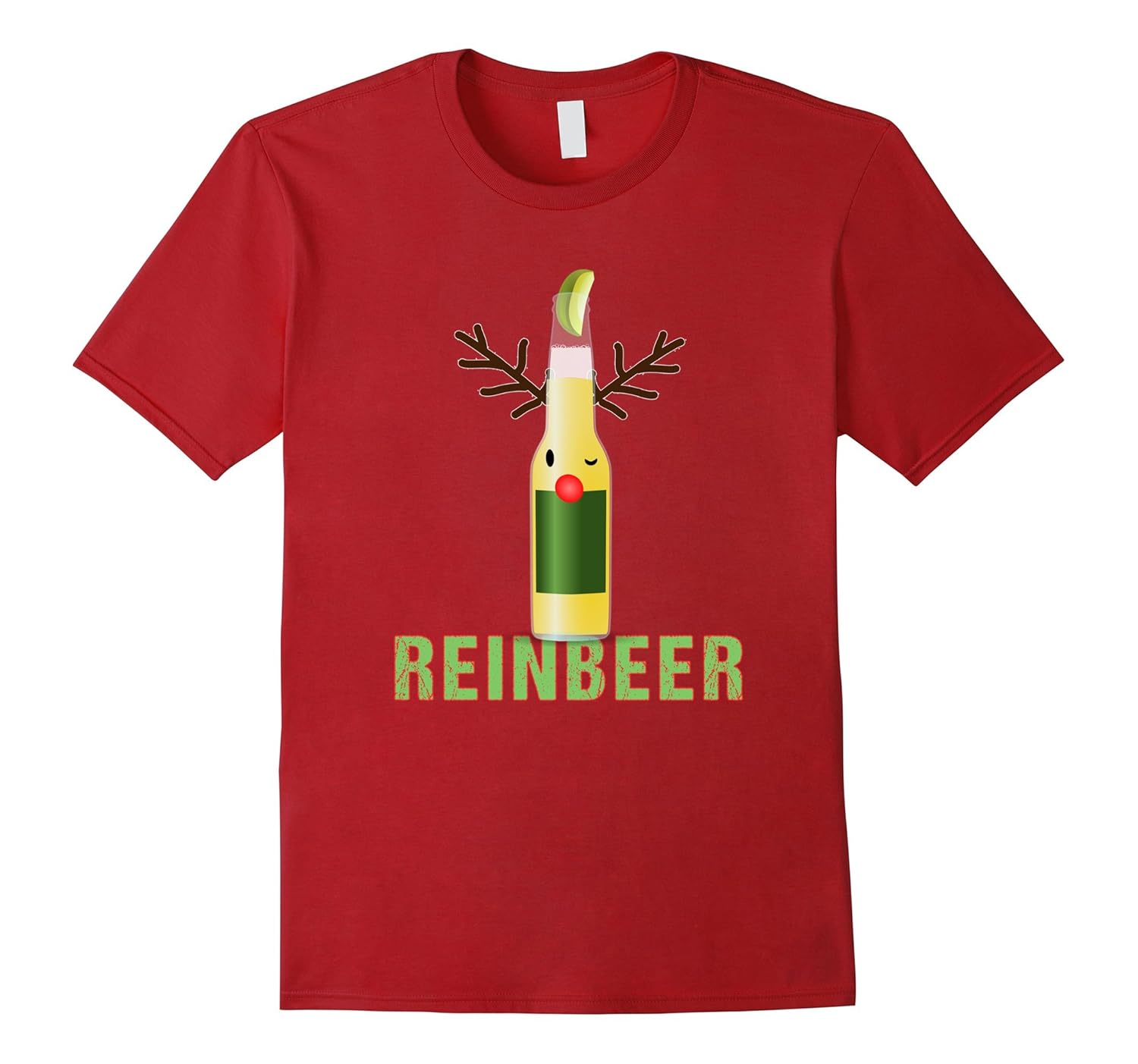 Reinbeer Reindeer Beer T-shirt X-mas Beer Bottle T Shirt-ANZ