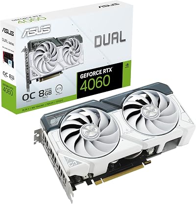 ASUS GeForce RTX 4060 DUAL EVO 8G OC White Graphics Card 2535MHz Boost