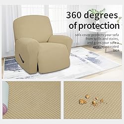 Easy-Going 4 Pieces Oversized Recliner Stretch Sofa