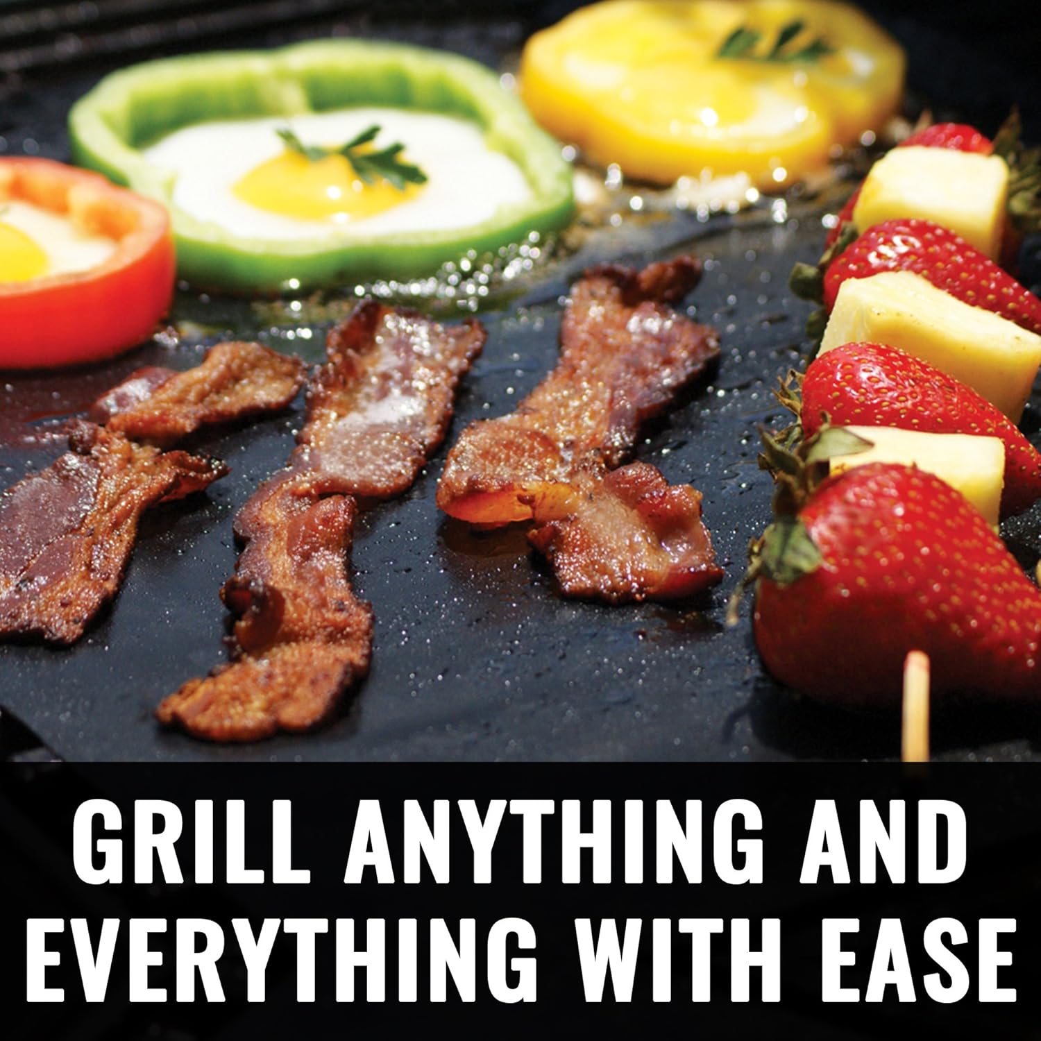 Grillaholics Grill Mat - Set of 2 Heavy Duty BBQ Grill Mats - Non Stick, Reusable, and Easy to Clean Barbecue Grilling Accessories - Lifetime Manufacturers Warranty : Garden & Outdoor