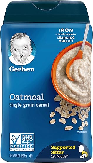 gerber oatmeal single grain cereal