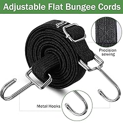 Saintrygo 8 Pcs 80 Inch Adjustable Flat Bungee
