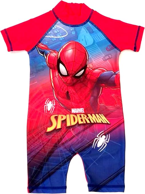 Marvel Spiderman Swimwear, surf Suit, All in one, 18/24mths, 2/3, 3/4
