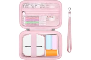 Supmay Hard Travel Case for T02 Mini Printer Sticker Printer, Wireless Mini Sticker Printer Machine Storage Holder Protection