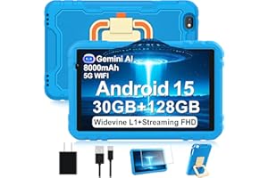 JUEDUR Android Tablet R500 Android 15 Tablets (Blue)