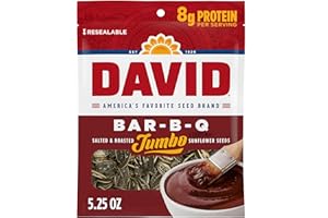 DAVID Jumbo Sunflower Seeds, Bar-B-Q Flavor, Stocking Stuffer, 5.25 oz.