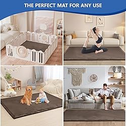 Baby Play Mat for Floor,1.3" Thick Elasti-Foam