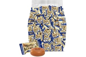 GEEOOLLAH Werther's Original Hard Sugar Free Caramel Candy, Individually Wrapped Healthy Sweet Caramel Bites for Guilt-Free Pleasure, Melts in Your Mouth in a Satisfying Creamy Way, 1lb