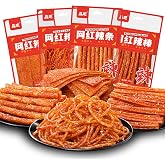 Spicy Strips,Latiao,4 Packs Chinese Spicy Sticks,Classic Piquancy Daily Party Latiao Delicious Snack-3.2Oz Per Pack