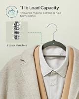 SONGMICS Velvet Hangers Set of 20 Non-Slip 360° Hook 0.6 cm Thick Grey view 4
