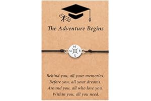 Tarsus Graduation Gifts 2024 Compass Bracelets for Women Men Her Him, 5th Grade, 8th Grade, High School, Middle School, College, Master Degree, PhD