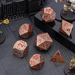 D&D Metal Dice Set with Gift Case, Polyhedral Dice