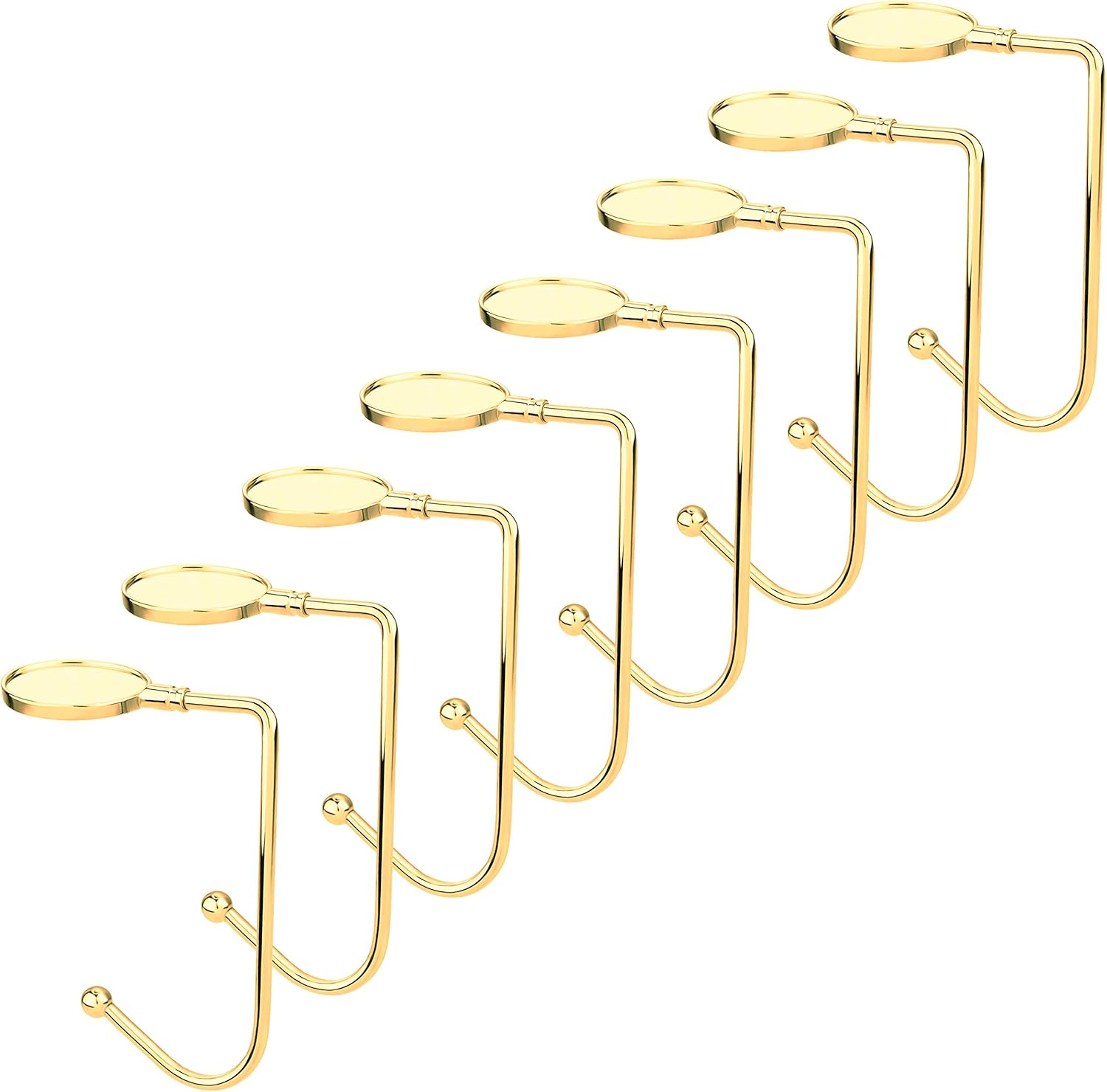Stockings & Holders - Christmas Stocking Holder for Mantle - 8 Pack Non-Slip Stocking Mantel Holders Hooks Hanger for Christmas Xmas Fireplace and Party Decoration (Gold)