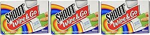 Shout Stain Remover Wipes-12 ct. (Pack of 3)