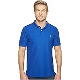 U.S. Polo Assn. Men's Multi Color Logo Solid Pique Polo Shirt