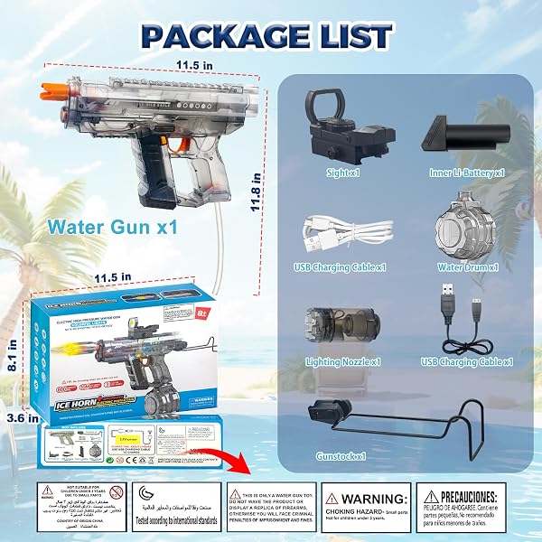 UPGRADED ELECTRIC WATER GUN FOR ADULTS KIDS 26-32FT LONG RANGE SQUIRT GUN AUTO-REFILL 800ML HIGH CAPACITY WATER GUNS TOYS WITH LED LIGHT, POOL BEACH OUTDOOR SUMMER GIFT TOYS FOR KIDS AGES 6-12 (BLACK)