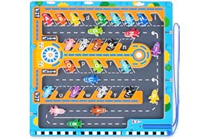 Magnetic Alphabet Maze, Toddler Montessori Toys for 2 3 4 5 Years Old Boys Girls, Wooden Kids Magnetic Puzzle Board, Preschoo
