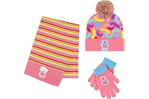 UNIVERSAL STUDIOS Trolls Girls Hat and Gloves Set – 2-Pcs Trolls Poppy Girls Winter Hat with Gloves – Fashionable Kids Hat and Gloves Set