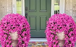 Siyaluens 2Pcs UV Resistant Artificial Flowers for
