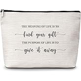 GREOXG Inspirational Quotes Makeup Bag, Small Travel Cosmetic Bag with Zipper, Cute Makeup Pouch Gift Ideas for Women Teen Girls Friends Mom Sisters Teacher Birthday Christmas Wedding Graduation-E43