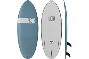 Boardworks Froth – Soft Top Surfboard – Wakesurf Board – 3 Colors - 5 Sizes from 5’ to 9’